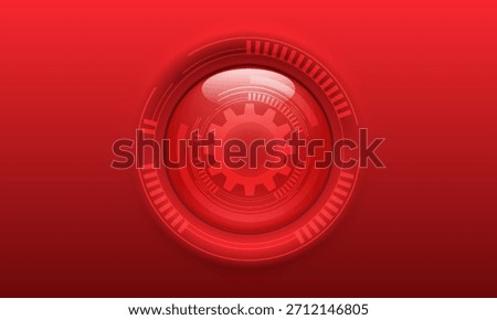 Front view of photo camera lens isolated on white background. Vector illustration

