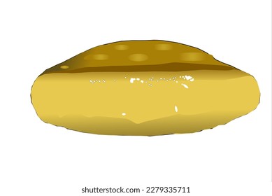 Front view of Pukis, a sweet pancake in shape of a half oval. Pukis is a traditional pancake in java