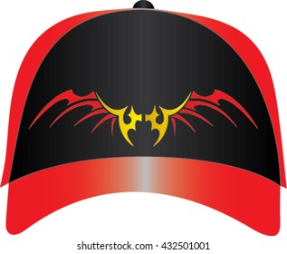 front view of red cap isolated