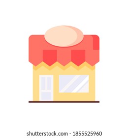 Front view of restaurant and bakery concept vector illustration in flat style