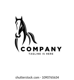 front view running horse logo
