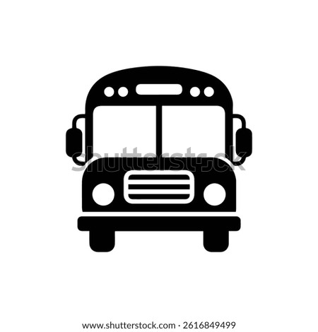 Front View of School Bus Icon