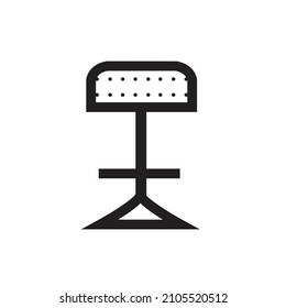 Iconos del asiento de la vista frontal establecidos en el estilo de línea delgada