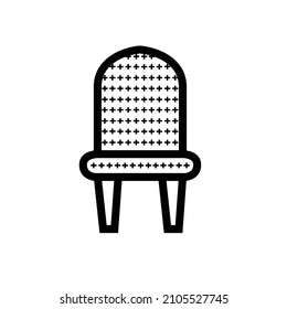 Front view seat icons in thin line style
