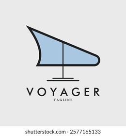front view of the ship's logo vector illustration design