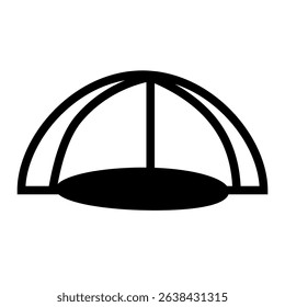 Front view of simple cap icon