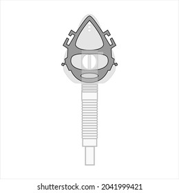 Front View Sleep Apnea Mask   Mask For CPAP Equipment  Vector