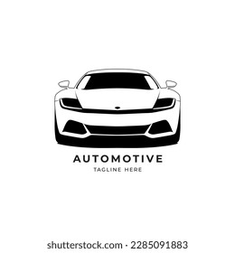 Front view sports car illustration for your projects