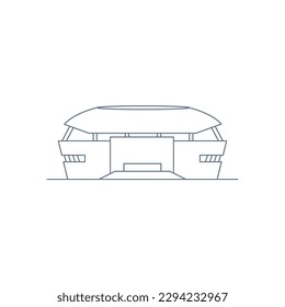 Front view of a stadium icon Outline style Vector