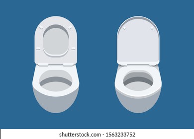 toilet top view vector