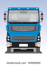 Front view of trailer Cargo truck
