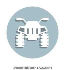 Front view transport, quad bike badge icon. Simple glyph, flat vector of transport icons for ui and ux, website or mobile application