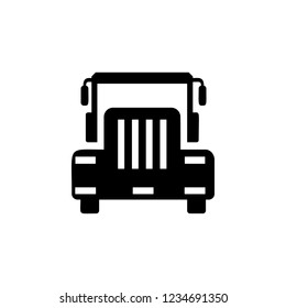 front view truck, auto icon. Element of transport front view icon for mobile concept and web apps. Glyph front view truck, auto icon can be used for web and mobile