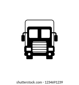 front view truck, travel icon. Element of transport front view icon for mobile concept and web apps. Glyph front view truck, travel icon can be used for web and mobile