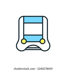 Front view of a vehicle. Vector illustration.