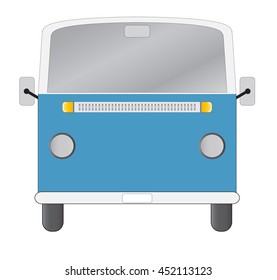 Front view of Vintage Passenger van car