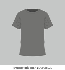Front views of men's black t-shirt on white background