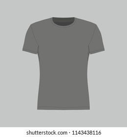 Front views of men's black t-shirt on white background