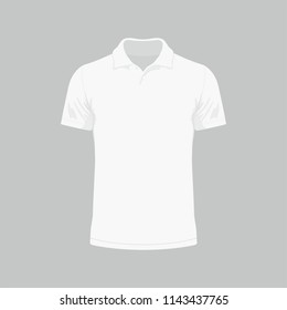 Front views of men's white t-shirt on white background