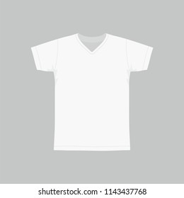 Front views of men's white t-shirt on white background