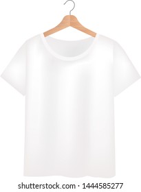 Front Views Of T-shirt On White Background With Gradient Mesh, Vector Illustration