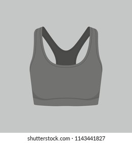 Front views of women's black sport bra on white background