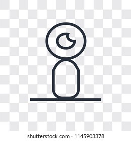 Front webcam vector icon isolated on transparent background, Front webcam logo concept