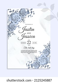 Invitación de boda delantera con tema floral 