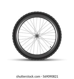 Front wheel of bike, vector