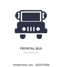 frontal bus icon on white background. Simple element illustration from Transport concept. frontal bus sign icon symbol design.