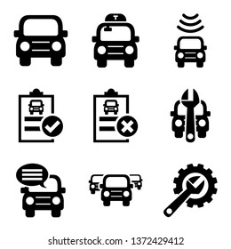 Frontal Car Icon Set