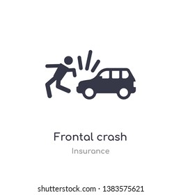 frontal crash icon. isolated frontal crash icon vector illustration from insurance collection. editable sing symbol can be use for web site and mobile app
