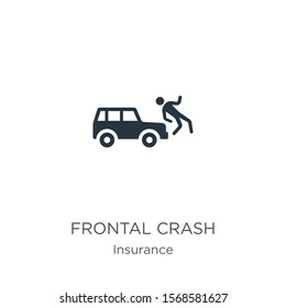Frontal crash icon vector. Trendy flat frontal crash icon from insurance collection isolated on white background. Vector illustration can be used for web and mobile graphic design, logo, eps10