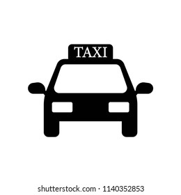 Frontal Taxi Cab icon vector icon. Simple element illustration. Frontal Taxi Cab symbol design. Can be used for web and mobile.