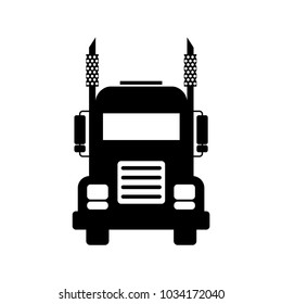 Frontal truck vector icon