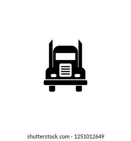 frontal truck vector icon. frontal truck sign on white background. frontal truck icon for web and app