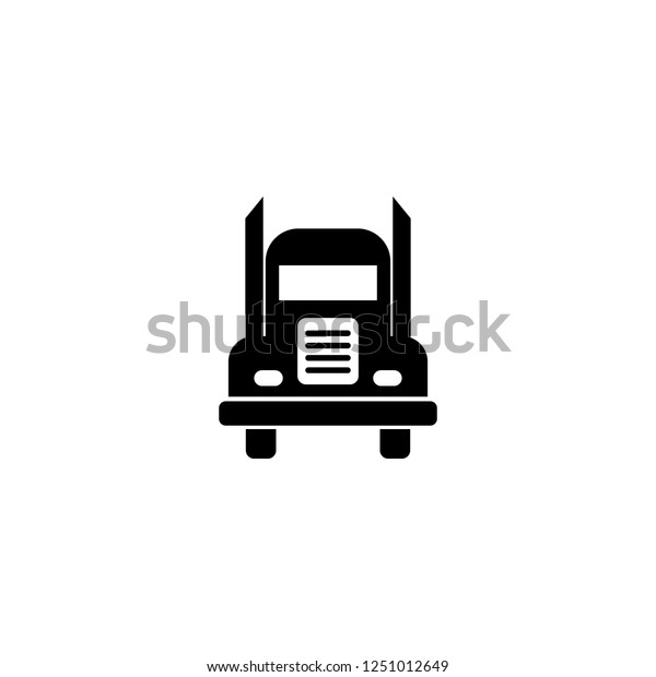正面トラックのベクター画像アイコン 白い背景に正面トラックのサイン ウェブとアプリの正面向きトラックアイコン のベクター画像素材 ロイヤリティフリー