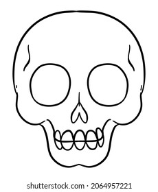 81 Skull outline frontal view Images, Stock Photos & Vectors | Shutterstock