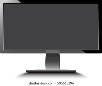Frontal view of led or lcd internet tv monitor