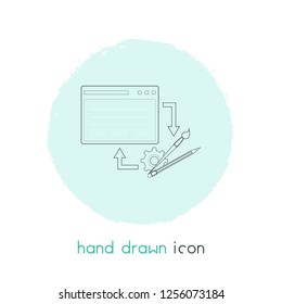 Front-end development icon line element. Vector illustration of front-end development icon line isolated on clean background for your web mobile app logo design.