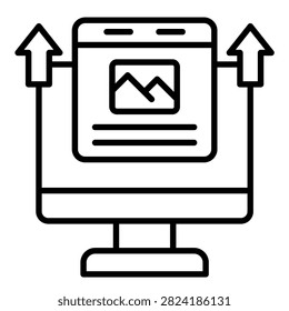 Frontend Development Line Icon Element For Design