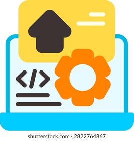 Frontend Development Modern Colorful Flat Icon Design
