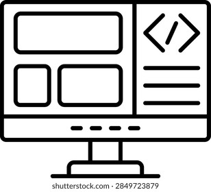 Frontend Framework Illustration vector Icon Design
