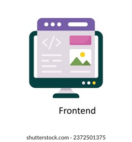 Frontend vector Flat Icon Design illustration. Symbol on White background EPS 10 File 