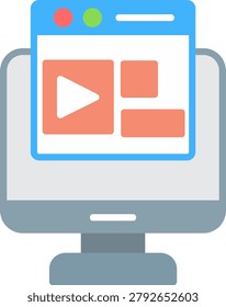 Frontend Web Interface Flat Icon Vector Design