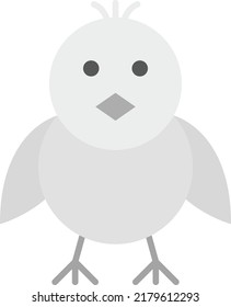 Front-Facing Baby Chick icon vector image. Can also be used for Carnival. Suitable for mobile apps, web apps and print media.