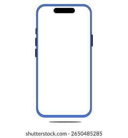Front-facing white smartphone with a dark outline. Clean and minimalistic Ideal for showcasing UI concepts and application interfaces.