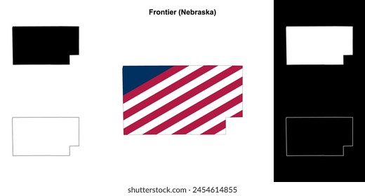 Frontier County (Nebraska) outline map set