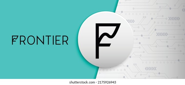 Frontier (FRONT) crypto currency coin technology vector illustration banner