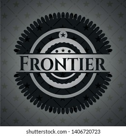 Frontier retro style black emblem. Vector Illustration. Detailed.